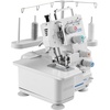 image:imageVEVOR Serger Overlock Sewing Machine 1250 SPM 2 3 4 Thread 07 2 Feed WhiteIvory