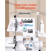 image:imageVEVOR Serger Overlock Sewing Machine 1250 SPM 2 3 4 Thread 07 2 Feed WhiteIvory