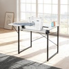 image:imageVEVOR Sewing Table Multipurpose Sewing Machine Table with Foldable Side Shelf Adjustable Shelf Steel Legs Computer Desk for Home Fashion Studio Art Studio Educational Institution White4114 x 2362 x 2992 inches 1045 x 600 x 760 mm