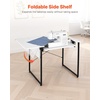 image:imageVEVOR Sewing Table Multipurpose Sewing Machine Table with Foldable Side Shelf Adjustable Shelf Steel Legs Computer Desk for Home Fashion Studio Art Studio Educational Institution White4114 x 2362 x 2992 inches 1045 x 600 x 760 mm