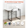 image:imageVEVOR Sewing Table Multipurpose Sewing Machine Table with Foldable Side Shelf Adjustable Shelf Steel Legs Computer Desk for Home Fashion Studio Art Studio Educational Institution White4114 x 2362 x 2992 inches 1045 x 600 x 760 mm