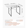image:imageVEVOR Sewing Table Multipurpose Sewing Machine Table with Foldable Side Shelf Adjustable Shelf Steel Legs Computer Desk for Home Fashion Studio Art Studio Educational Institution White4114 x 2362 x 2992 inches 1045 x 600 x 760 mm