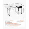 image:imageVEVOR Sewing Table Multipurpose Sewing Machine Table with Foldable Side Shelf Adjustable Shelf Steel Legs Computer Desk for Home Fashion Studio Art Studio Educational Institution White5492 x 2362 x 2992 inches 1395 x 600 x 760 mm