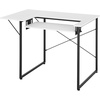 image:imageVEVOR Sewing Table Multipurpose Sewing Machine Table with Foldable Side Shelf Adjustable Shelf Steel Legs Computer Desk for Home Fashion Studio Art Studio Educational Institution White4114 x 2362 x 2992 inches 1045 x 600 x 760 mm