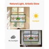 image:imageVEVOR Stained Glass Window Panel 20 x 21 in Tiffany Style Hanging Transom Window Panel with Chain Large Vertical Rectangle Stain Glass Vintage Traditional Art Handcrafts for Kitchen Home Decor32 x 17 in