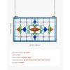 image:imageVEVOR Stained Glass Window Panel 20 x 21 in Tiffany Style Hanging Transom Window Panel with Chain Large Vertical Rectangle Stain Glass Vintage Traditional Art Handcrafts for Kitchen Home Decor26 x 16 in