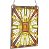 image:imageVEVOR Stained Glass Window Panel 20 x 21 in Tiffany Style Hanging Transom Window Panel with Chain Large Vertical Rectangle Stain Glass Vintage Traditional Art Handcrafts for Kitchen Home Decor20 x 21 in