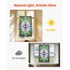 image:imageVEVOR Stained Glass Window Panel 20 x 21 in Tiffany Style Hanging Transom Window Panel with Chain Large Vertical Rectangle Stain Glass Vintage Traditional Art Handcrafts for Kitchen Home Decor17 x 29 in