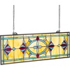 image:imageVEVOR Stained Glass Window Panel 20 x 21 in Tiffany Style Hanging Transom Window Panel with Chain Large Vertical Rectangle Stain Glass Vintage Traditional Art Handcrafts for Kitchen Home Decor32 x 10 in