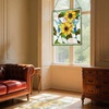 image:imageVEVOR Stained Glass Window Panel 20 x 21 in Tiffany Style Hanging Transom Window Panel with Chain Large Vertical Rectangle Stain Glass Vintage Traditional Art Handcrafts for Kitchen Home Decor20 x 20 in