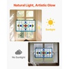 image:imageVEVOR Stained Glass Window Panel 20 x 21 in Tiffany Style Hanging Transom Window Panel with Chain Large Vertical Rectangle Stain Glass Vintage Traditional Art Handcrafts for Kitchen Home Decor26 x 16 in
