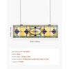 image:imageVEVOR Stained Glass Window Panel 20 x 21 in Tiffany Style Hanging Transom Window Panel with Chain Large Vertical Rectangle Stain Glass Vintage Traditional Art Handcrafts for Kitchen Home Decor32 x 10 in