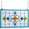 image:imageVEVOR Stained Glass Window Panel 20 x 21 in Tiffany Style Hanging Transom Window Panel with Chain Large Vertical Rectangle Stain Glass Vintage Traditional Art Handcrafts for Kitchen Home Decor26 x 16 in
