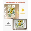image:imageVEVOR Stained Glass Window Panel 20 x 21 in Tiffany Style Hanging Transom Window Panel with Chain Large Vertical Rectangle Stain Glass Vintage Traditional Art Handcrafts for Kitchen Home Decor20 x 20 in