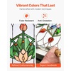 image:imageVEVOR Stained Glass Window Panel 20 x 21 in Tiffany Style Hanging Transom Window Panel with Chain Large Vertical Rectangle Stain Glass Vintage Traditional Art Handcrafts for Kitchen Home Decor32 x 17 in