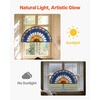 image:imageVEVOR Stained Glass Window Panel 20 x 21 in Tiffany Style Hanging Transom Window Panel with Chain Large Vertical Rectangle Stain Glass Vintage Traditional Art Handcrafts for Kitchen Home Decor36 x 18 in