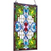 image:imageVEVOR Stained Glass Window Panel 20 x 21 in Tiffany Style Hanging Transom Window Panel with Chain Large Vertical Rectangle Stain Glass Vintage Traditional Art Handcrafts for Kitchen Home Decor17 x 29 in