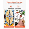 image:imageVEVOR Stained Glass Window Panel 20 x 21 in Tiffany Style Hanging Transom Window Panel with Chain Large Vertical Rectangle Stain Glass Vintage Traditional Art Handcrafts for Kitchen Home Decor32 x 10 in