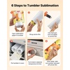image:imageVEVOR Sublimation Oven Machine 26 Qt Fits 40oz Tumblers with 1 Heat Air Gun 50 Shrink Films 1 Tape and 2 Heat Gloves 360 Turbo Convection for Sublimation Blank Tumblers Mugs Bowls OffWhite13 Qt