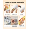 image:imageVEVOR Sublimation Oven Machine 26 Qt Fits 40oz Tumblers with 1 Heat Air Gun 50 Shrink Films 1 Tape and 2 Heat Gloves 360 Turbo Convection for Sublimation Blank Tumblers Mugs Bowls OffWhite26 Qt  Heat Air Gun