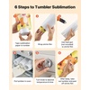 image:imageVEVOR Sublimation Oven Machine 26 Qt Fits 40oz Tumblers with 1 Heat Air Gun 50 Shrink Films 1 Tape and 2 Heat Gloves 360 Turbo Convection for Sublimation Blank Tumblers Mugs Bowls OffWhite26 Qt