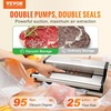 image:imageVEVOR Vacuum Sealer Machine 95Kpa 350W Powerful Dual Pump and Dual Sealing Dry and Moist Food Storage Automatic and Manual Air Sealing System with Builtin Cutter with Seal Bag and External Hose95Kpa