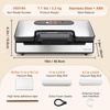 image:imageVEVOR Vacuum Sealer Machine 95Kpa 350W Powerful Dual Pump and Dual Sealing Dry and Moist Food Storage Automatic and Manual Air Sealing System with Builtin Cutter with Seal Bag and External HoseKPA 90