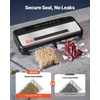 image:imageVEVOR Vacuum Sealer Machine 95Kpa 350W Powerful Dual Pump and Dual Sealing Dry and Moist Food Storage Automatic and Manual Air Sealing System with Builtin Cutter with Seal Bag and External Hose80 KPA