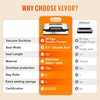 image:imageVEVOR Vacuum Sealer Machine 95Kpa 350W Powerful Dual Pump and Dual Sealing Dry and Moist Food Storage Automatic and Manual Air Sealing System with Builtin Cutter with Seal Bag and External HoseKPA 90