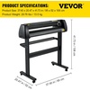 image:imageVEVOR Vinyl Cutter Machine 53 SemiAutomatic Vinyl Printer Cutter Machine28 Inch3 Blades