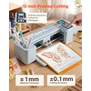 image:imageVEVOR Vinyl Cutting Machine 12 in TouchscreenControlled Vinyl Cutter 20000 Builtin Design Resources Compatible with Mac Windows Android and iOS for Creating Customized Crafts Cards DecorKeypad  Touch Screen Version