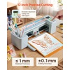 image:imageVEVOR Vinyl Cutting Machine 12 in TouchscreenControlled Vinyl Cutter 20000 Builtin Design Resources Compatible with Mac Windows Android and iOS for Creating Customized Crafts Cards DecorTouch Screen Control Version