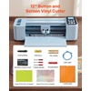 image:imageVEVOR Vinyl Cutting Machine 12 in TouchscreenControlled Vinyl Cutter 20000 Builtin Design Resources Compatible with Mac Windows Android and iOS for Creating Customized Crafts Cards DecorKeypad  Touch Screen Version