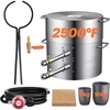 image:imageVEVOR 12KG Propane Melting Furnace Kit Large Capacity Foundry Home Blacksmithing Forge with Crucible amp Tongs Kiln Stainless Steel Smelter for Metal Scrap Recycle Gold Copper Silver Casting16 KG