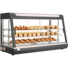 image:imageVEVOR 3Tier Commercial Food Warmer Display 1600W Food Display Warmer with LED Light Top Storage and Adjustable Shelves 86185 Steam Heating 190Qt180L for Hamburger Pizza Bread Fried Chicken4724 x 1890 x 2520 in  1200 x 480 x 640 mm