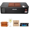 image:imageVEVOR 55W CO2 Laser Engraver 20 x 12 in Desktop CO2 Laser Engraver and Cutter Machine with 16MP Camera Water Pump Rotary Axis Compatible with LightBurn CorelDRAW RDWorks for Wood Acrylic GlassGalvanized Steel  Glass