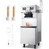 image:imageVEVOR Commercial Ice Cream Machine 3444LH Yield DualCompressor Freestanding Soft Serve Ice Cream Maker with 2  10L Hoppers amp 3 Flavors PreCooling Puffing LowMix Alert for Snack Dessert Shops