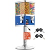 image:imageVEVOR Commercial Vending Machine Triple Compartment Candy Dispenser with Iron Stand Gumball and Candy Machine for Business Coin Operated Gumball Bank for Toy Capsules Bouncy Balls Candy Nut BlackBlue