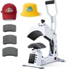 image:imageVEVOR Hat Heat Press Machine with 4pcs Interchangeable Platens Precise Temperature and Time Control Hat Press for HTV Iron On and Sublimation Projects for Caps Headbands Cuffs Face Masks GreenWhite