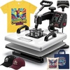 image:imageVEVOR Heat Press Machine 15 x 15 in 2in1 Multifunction 360 Swing Away 1200W Double Tube Fast and Even Heating Digital Precise Control Sublimation Press Machine for TShirts Hats CapsHeat Press2 In 1