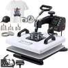 image:imageVEVOR Heat Press Machine 15 x 15 in 2in1 Multifunction 360 Swing Away 1200W Double Tube Fast and Even Heating Digital Precise Control Sublimation Press Machine for TShirts Hats CapsHeat Press8 In 1