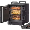 image:imageVEVOR Insulated Food Pan Carrier 81 Qt Hot Box for Catering Food Box Carrier with Double Buckles Front Loading Food Warmer with Handles Stackable End Loader with Wheels for Restaurant Canteen81Quart