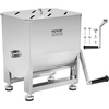 image:imageVEVOR Manual Meat Mixer 10L Tilt Tank  Heavy Duty Stainless Steel Hand Mixer for Ground Beef amp Sausage Max 15lb Mixing Meat Capacity with Gear Box and Lid Handle