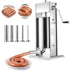 image:imageVEVOR Manual Sausage Stuffer 7 LBS  3 L Vertical Meat Stuffer Heavy Duty Sausage Casing Meat Stuffing Machine DualSpeed Stainless Steel Filler with 5 Filling Tubes for Commercial and Home Use33LB15L