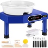 image:imageVEVOR Pottery Wheel for Adults 11 Aluminum Turntable 450W Electric Table Top Pottery Wheel with Foot Pedal 30300 RPM Adjustable Speed Detachable Basin for Beginners DIY Clay Art Craft GreenBlue