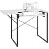image:imageVEVOR Sewing Table Multipurpose Sewing Machine Table with Foldable Side Shelf Adjustable Shelf Steel Legs Computer Desk for Home Fashion Studio Art Studio Educational Institution White4114 x 2362 x 2992 inches 1045 x 600 x 760 mm