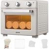 image:imageVEVOR Sublimation Oven Machine 26 Qt Fits 40oz Tumblers with 1 Heat Air Gun 50 Shrink Films 1 Tape and 2 Heat Gloves 360 Turbo Convection for Sublimation Blank Tumblers Mugs Bowls OffWhite26 Qt
