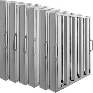image:imageVBENLEM Pack of 6 Hood Filters 1949L x 1555W 430 Stainless Steel 5 Grooves Commercial Hood Filters Range Hood Filter for Grease Rated Commercial Kitchen Exhaust Hoods195W x 195H Inch