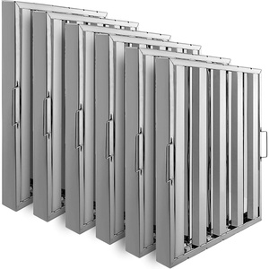image:imageVBENLEM Pack of 6 Hood Filters 1949L x 1555W 430 Stainless Steel 5 Grooves Commercial Hood Filters Range Hood Filter for Grease Rated Commercial Kitchen Exhaust Hoods195W x 245H Inch