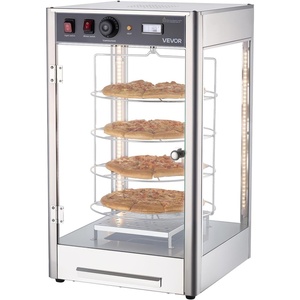 image:imageVEVOR 3Tier Commercial Food Warmer Display 1600W Food Display Warmer with LED Light Top Storage and Adjustable Shelves 86185 Steam Heating 190Qt180L for Hamburger Pizza Bread Fried Chicken4Tier14